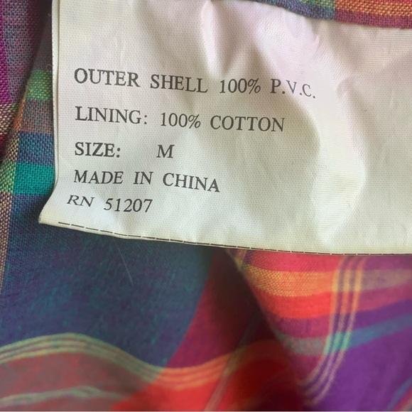 Talbots Women’s Raincoat Plaid Liner with Hood Size Medium - Picture 5 of 5